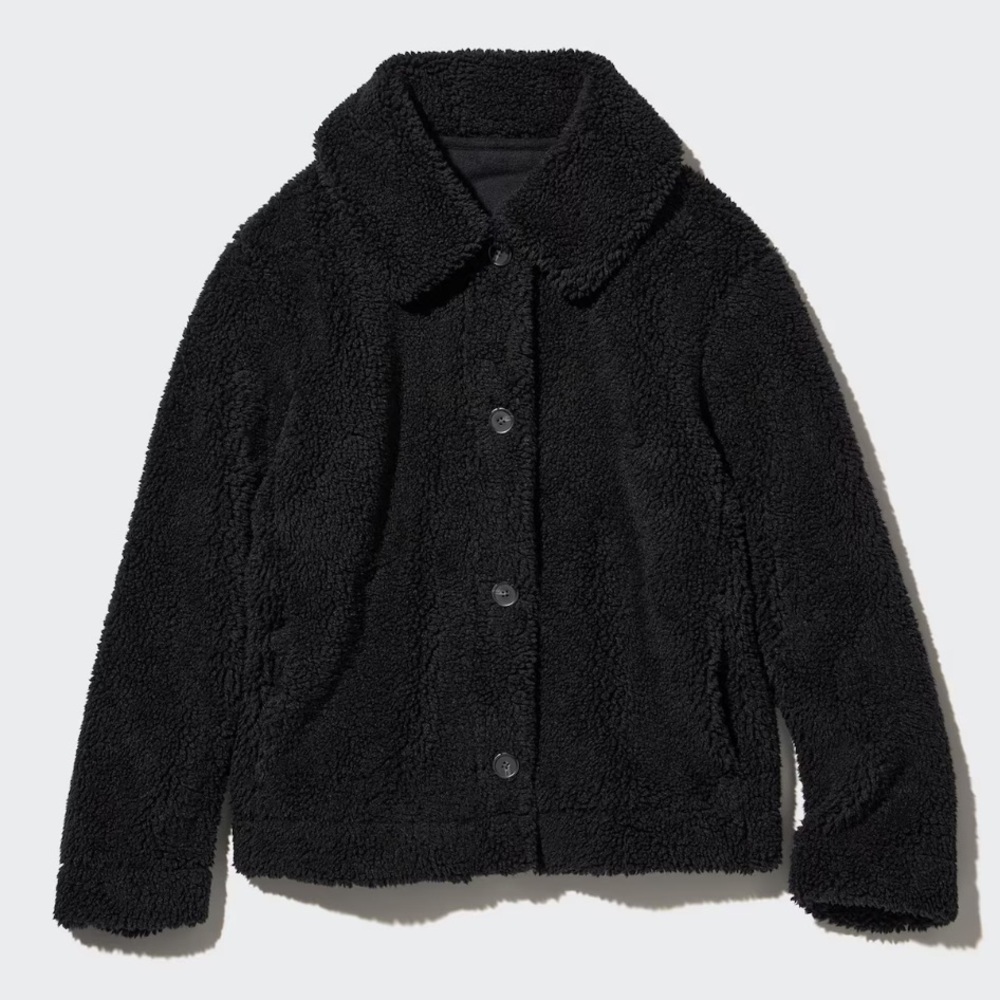 UNIQLO Pile Lined Fleece Jacket Women’s Size M (Black) (NWT)